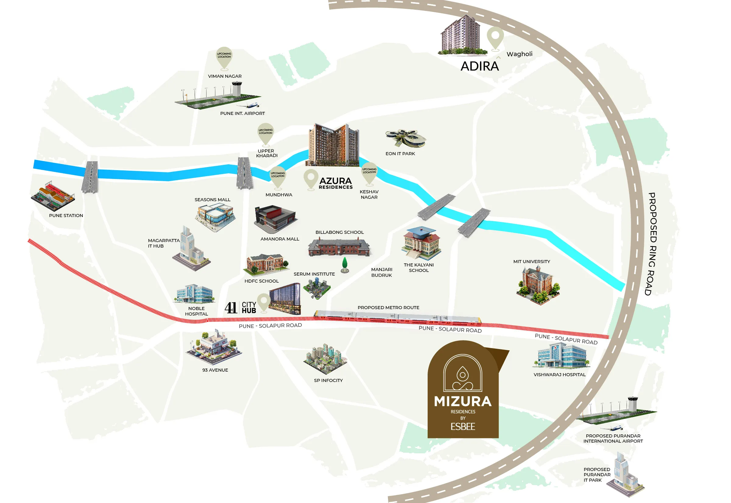 mizura residences hadapsar location